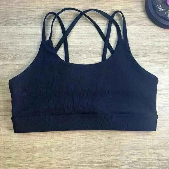 First Division Ribbed X Bra black size small - Picture 3 of 5